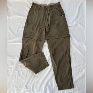 REI Men's Convertible Forest Green Cargo Pants Size 30